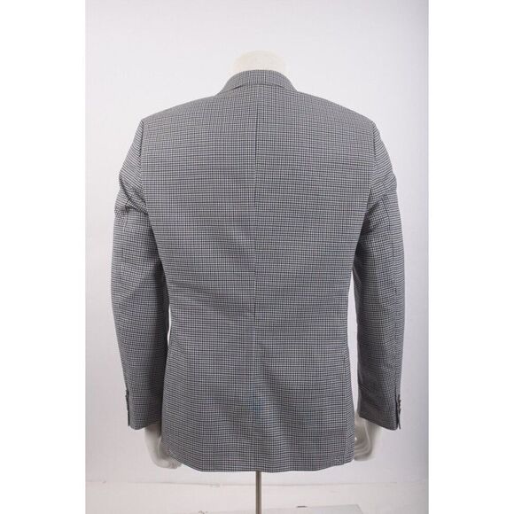 Alfredo Rodina Mens Suit Jacket Blazer Sport Coat Sz 40 Black White Checked Wool - Picture 5 of 7